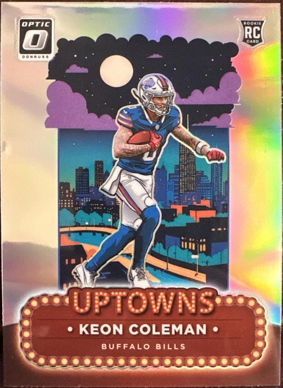 Keon Coleman Uptown card graded PSA 10